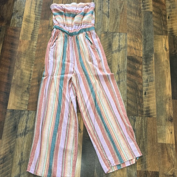 American Eagle Strapless Striped Jumpsuit - Picture 6 of 10